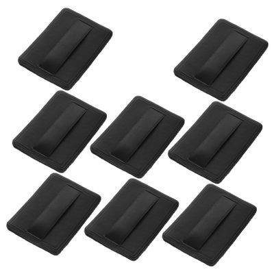 Black Thin Makeup Powder Puffs, 8-Piece Set