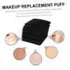Black Thin Makeup Powder Puffs, 8-Piece Set view 4