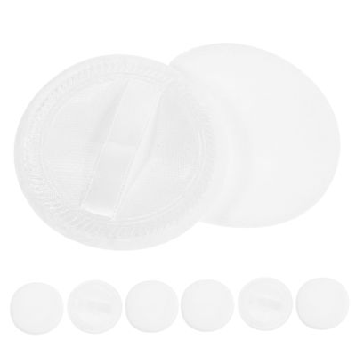 10-Piece White Cotton Powder Puffs for Women