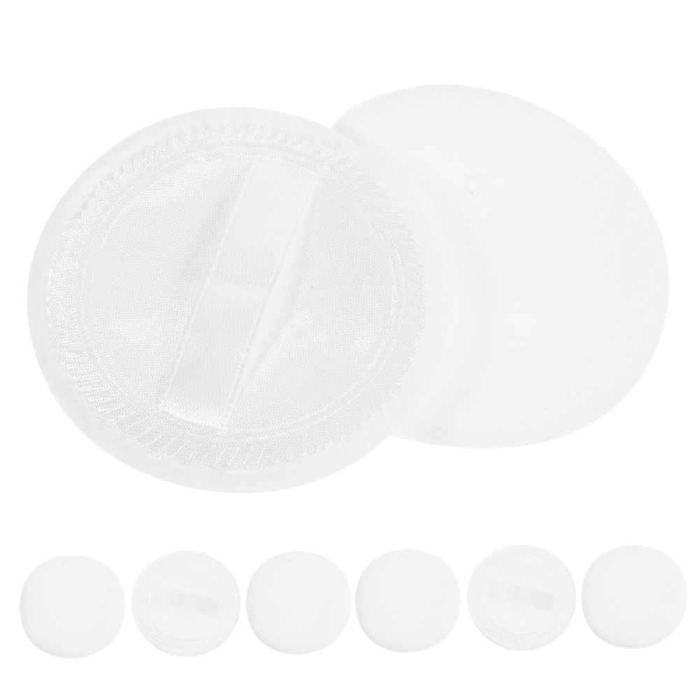 10-Piece White Cotton Powder Puffs for Women