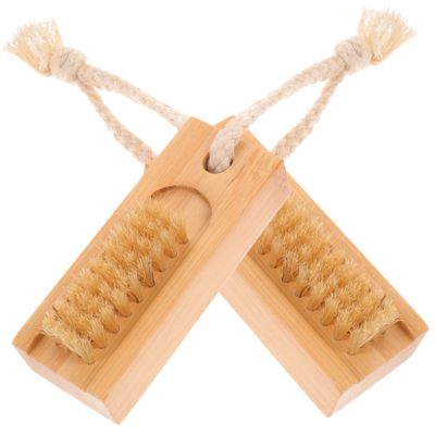 Double-Sided Nail Brushes for Cleaning Fingernails, 2-Pack