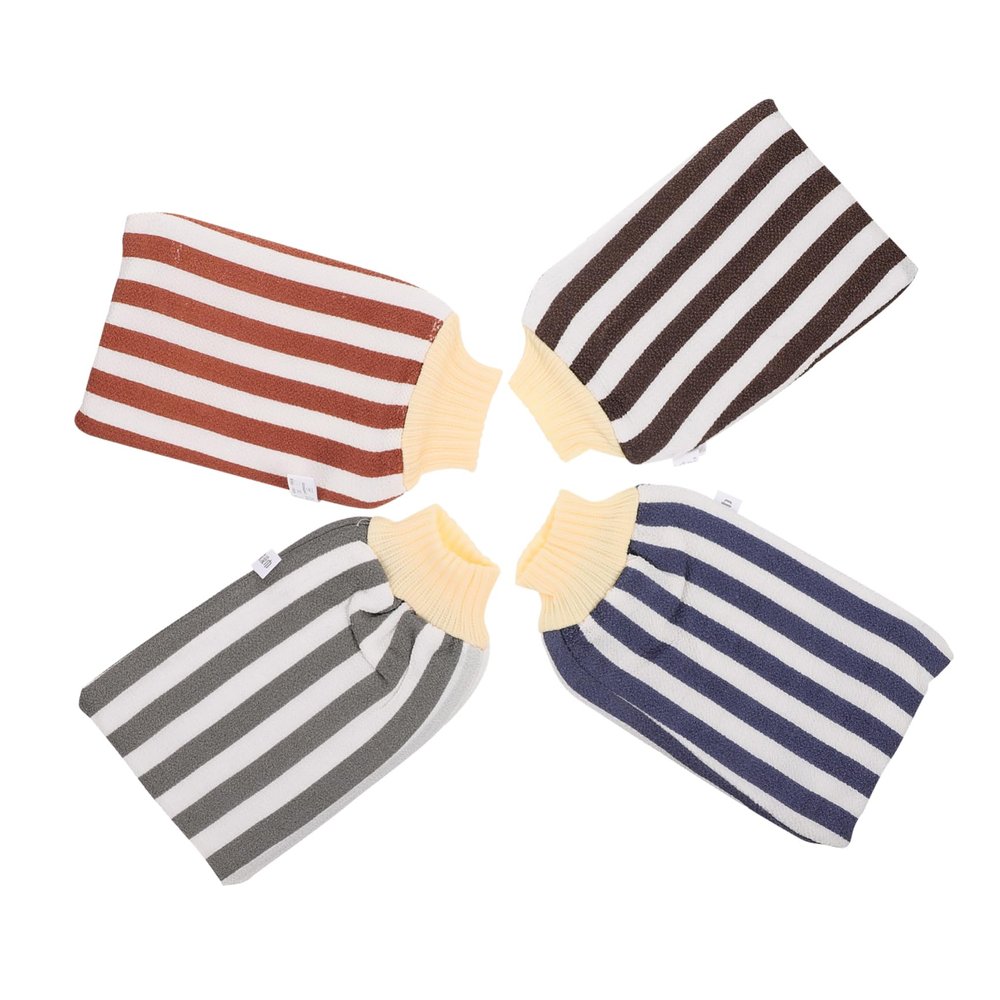 4-Pack Double-Sided Shower Exfoliating Gloves for Body Care