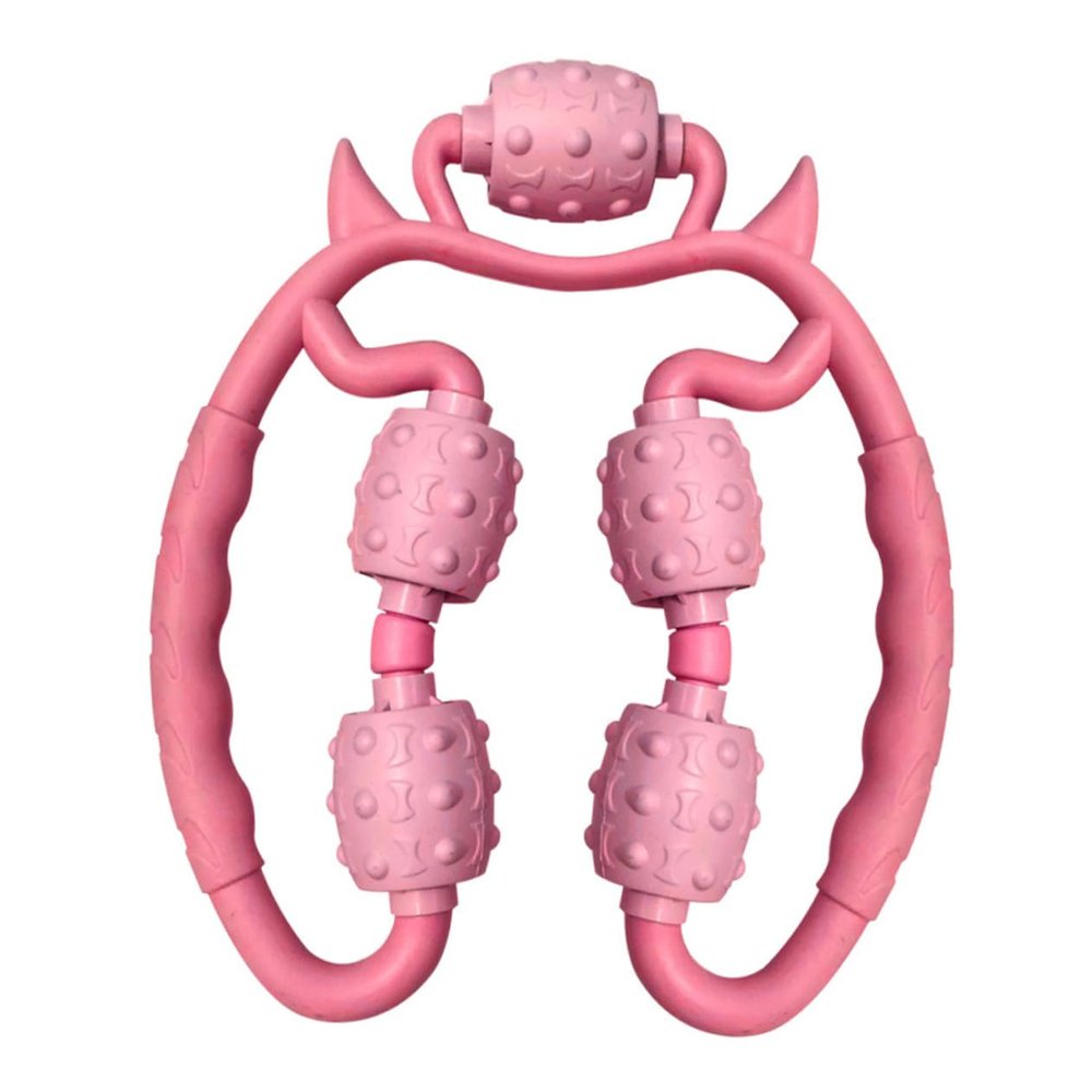 BESTYASH Handheld Pink ABS Massage Roller with Ergonomic Design for Deep Tissue Massage of the Arm and Thigh