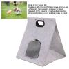 REXVTNS Felt Cat Carrier for Small Cats & Dogs, Removable Washable Foldable Pet Carrier, Breathable Mesh Panel, Portable Design, PU Handles, 22 lb Capacity view 2