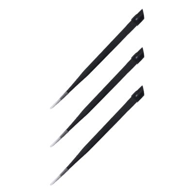 Tofficu Nail Art Tweezers and Pickers, Black Stainless Steel, 2 Sets of 3