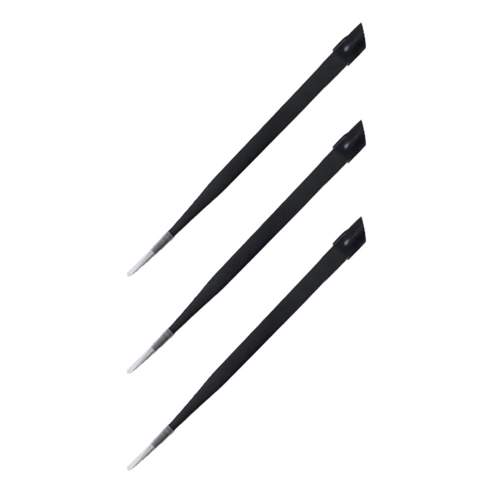 Tofficu Nail Art Tweezers and Pickers, Black Stainless Steel, 2 Sets of 3
