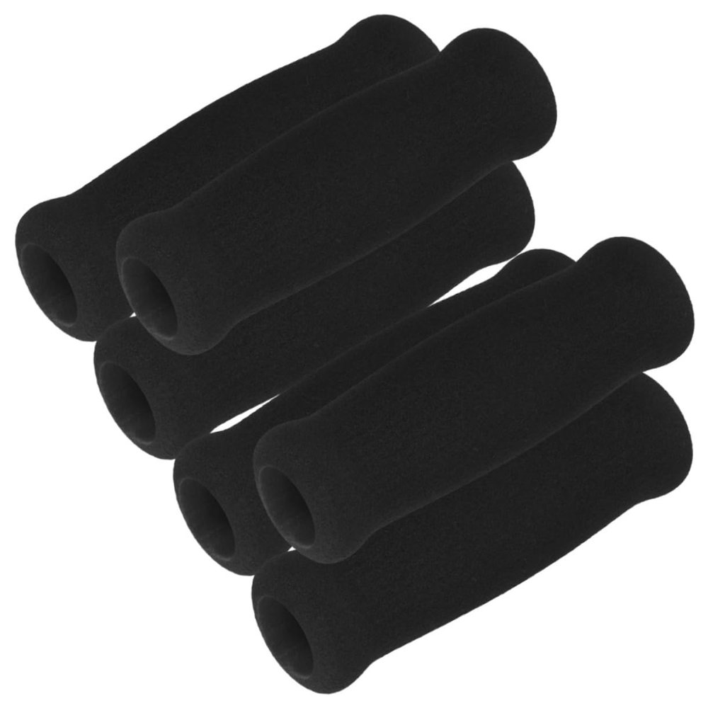 6 Black Sponge Cane Handle Wraps