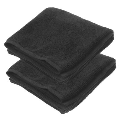 BESTYASH Cotton Turban Hair Towels, 2-Pack, Black