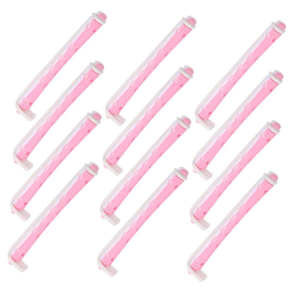 12-Piece PP Perm Rod Set for Hair, Portable Hair Curlers