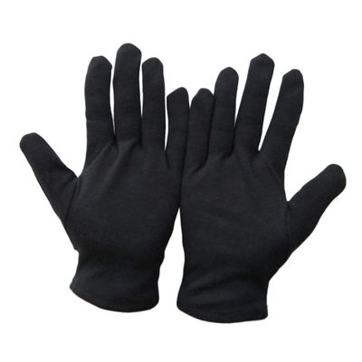 Happyyami Cotton Gloves, 12 Pairs, Black