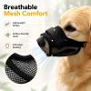 Tutuyao Dog Muzzle, Black Mesh with Adjustable Strap, Anti-Bite for Medium Breeds (Black, XXL) view 3
