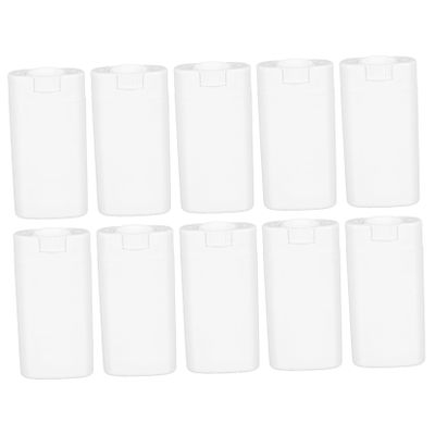 CALLARON 15 g Plastic Cream Containers with Comfortable Grip, 10-Pack, White