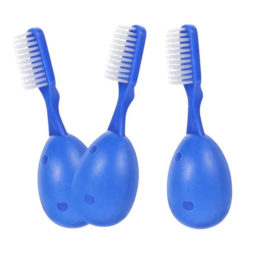 Happyyami 3-Piece Short-Handle Toothbrushes for Travel and Correctional Facility Use