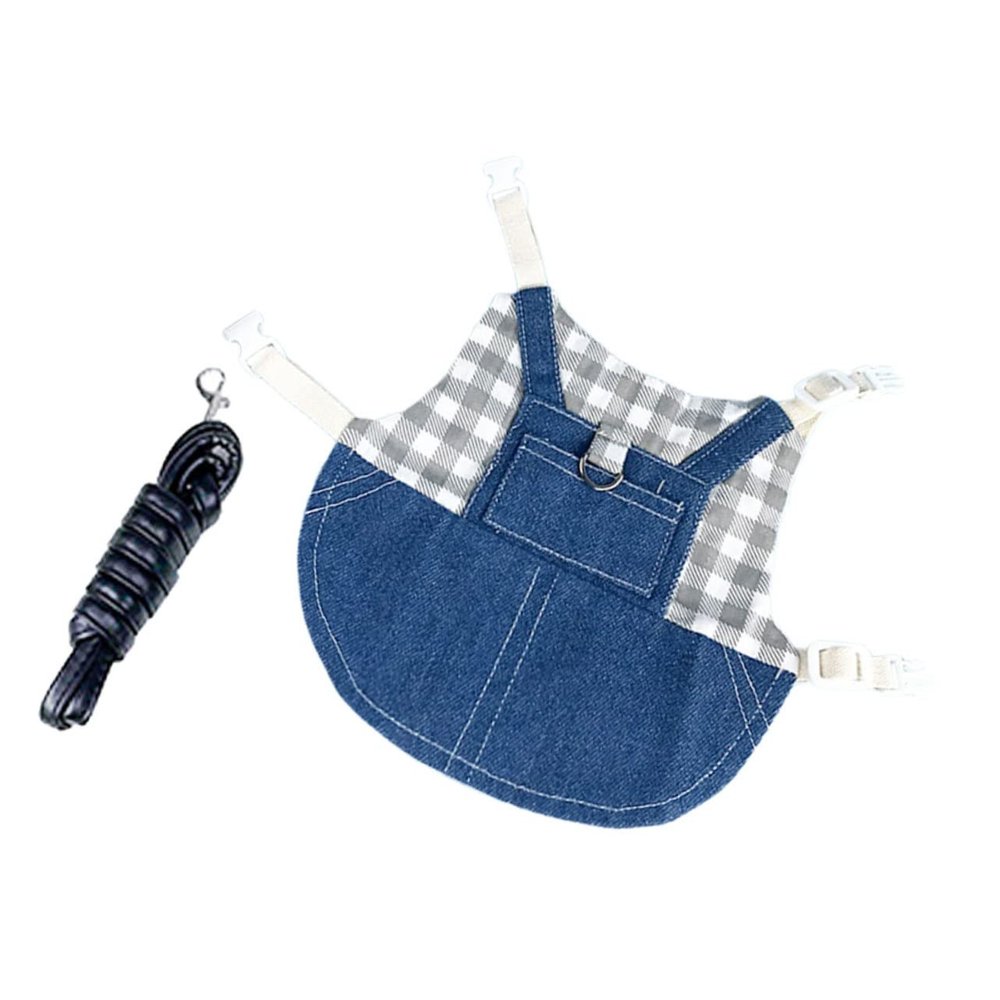 WOONEKY Rabbit Harness with Leash, Lightweight Fabric Vest, Flexible and Safe for Outdoor Walks
