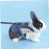 WOONEKY Rabbit Harness with Leash, Lightweight Fabric Vest, Flexible and Safe for Outdoor Walks view 2