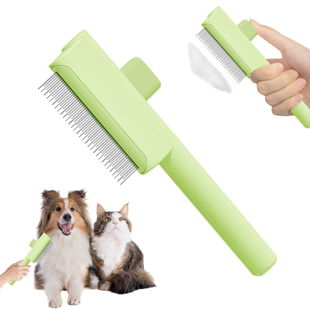 Self-Cleaning Pet Brush for Long and Short Hair