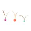 ibasenice 3-Piece Bouncing Feather Ball Toy Set for Cats view 1