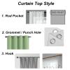 Homxi Semi-Blackout Curtains for Kids' Room, 2 Panels, Beige White, 132 x 115 cm view 3