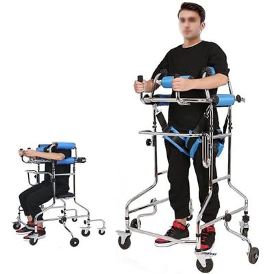 Height-Adjustable 8-Wheel Walker with Seat for Seniors