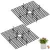 Tianher Plant Pot Protectors, 2-Piece Cuttable Plant Grids with Deep Stakes, 30 cm, Black view 1