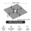 Tianher Plant Pot Protectors, 2-Piece Cuttable Plant Grids with Deep Stakes, 30 cm, Black view 2