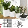 Tianher Plant Pot Protectors, 2-Piece Cuttable Plant Grids with Deep Stakes, 30 cm, Black view 4