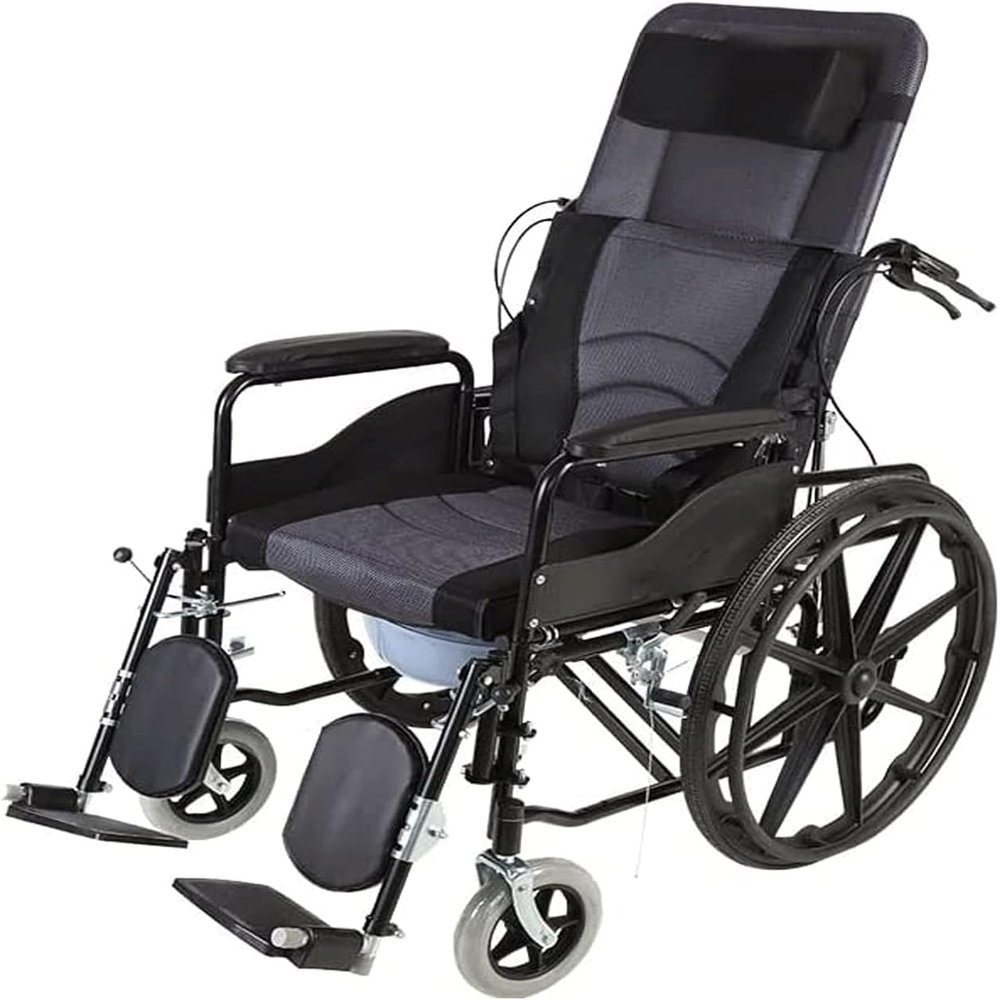 WLH Alexanders Lightweight Folding Reclining Transport Wheelchair