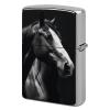 Black and White Horses Lighter Case, Heavy-Duty Metal Protective Cover view 1