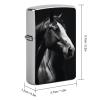 Black and White Horses Lighter Case, Heavy-Duty Metal Protective Cover view 2