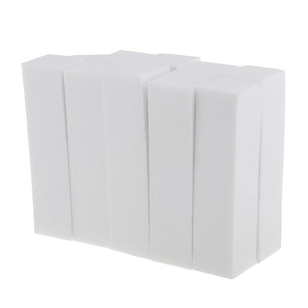 10-Piece Nail Art Manicure Pedicure Buffer Blocks, White