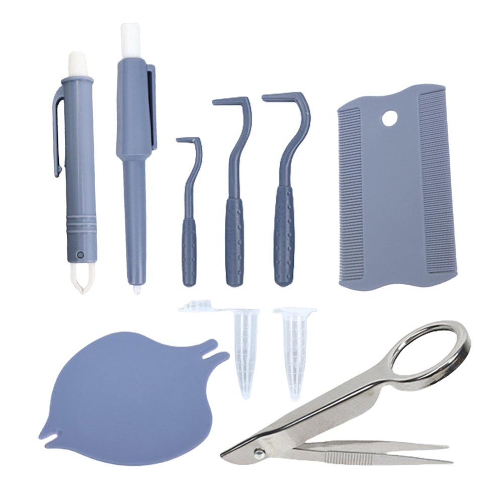 Tick Remover Tool and Flea Extractor Kit, 3.66-Inch Ergonomic Pet Grooming Set