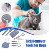 Tick Remover Tool and Flea Extractor Kit, 3.66-Inch Ergonomic Pet Grooming Set view 3