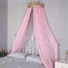 Princess Bed Canopy with Gold Metal Crown and Mosquito Net view 1