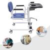 Hydraulic Patient Transfer Lift Chair for Bed, Toilet and Shower, 330.7 lb Capacity, 180° Opening Seat, 16.14–25.6 in Height, Blue/White/Black view 4