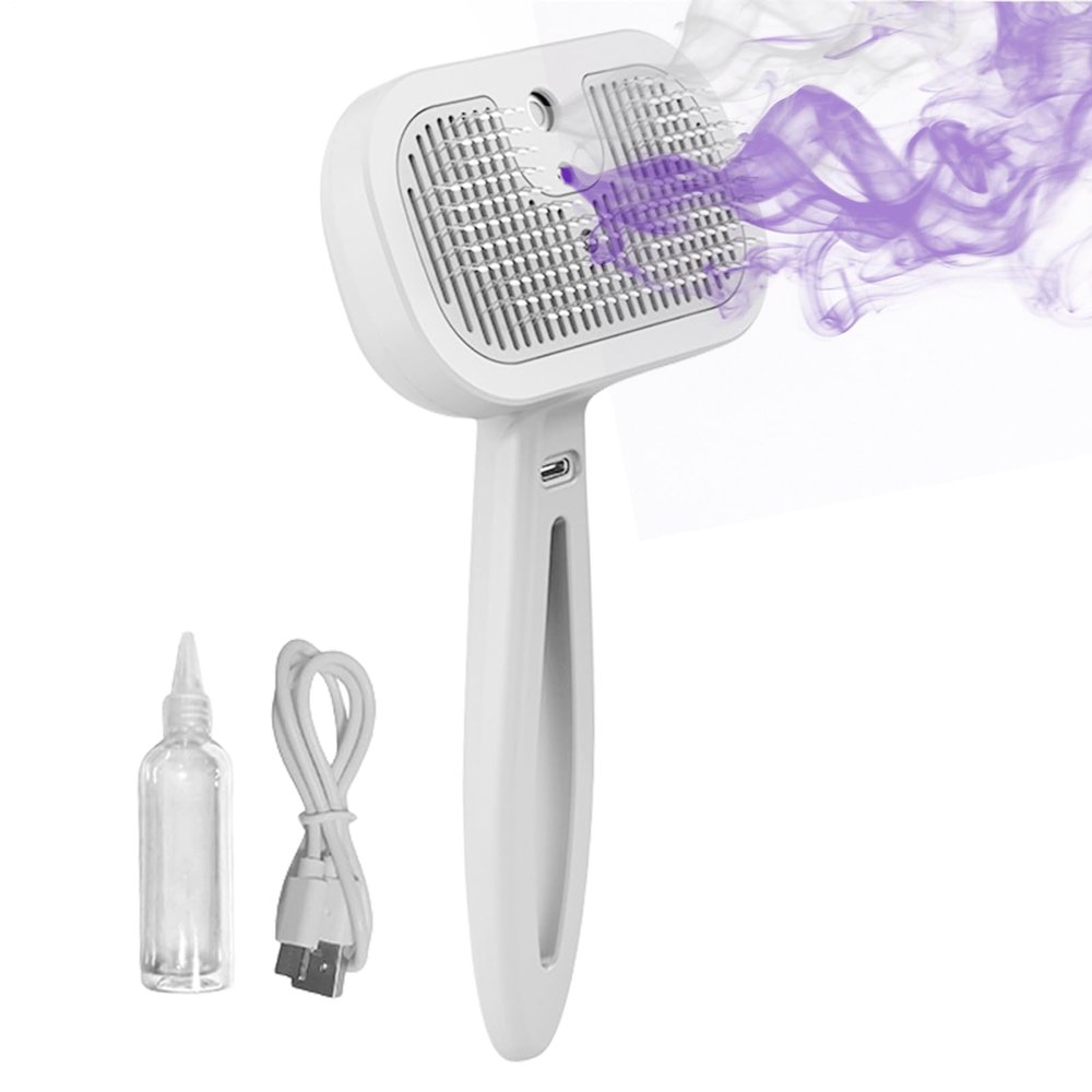Innovative Self-Cleaning Steam Brush for Cats and Dogs