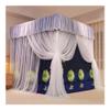 Mosquito Net for 1.5 m/5 ft Bed, Luxury Canopy with 4 Poles, Decorative Bed Curtain for Boys' and Girls' Bedrooms (Style 1, 1.5 x 2 x 2 m) view 1