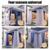 Mosquito Net for 1.5 m/5 ft Bed, Luxury Canopy with 4 Poles, Decorative Bed Curtain for Boys' and Girls' Bedrooms (Style 1, 1.5 x 2 x 2 m) view 4
