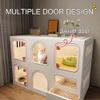 Indoor Cat Enclosure with Elevated Base, Storage Drawer and Litter Box view 4