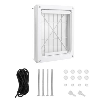Pet Door with Removable Panel and Safety Lock