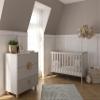 zee Bambi 2-in-1 Baby Crib, 3-Level Adjustable, 2 Removable Slats, with Guardrail, 60 x 120 x 86 cm, Cashmere view 3