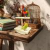 Opilroyn Parrot Perch - Wooden Stand with Swing Toy view 2