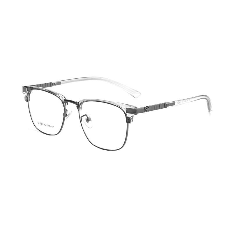 ZHUYIQZ Computer Reading Glasses for Eye-Fatigue Relief, Anti-UV and Blue-Light-Blocking, Flat Lens (C5, +1.50)