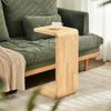 Small C-Shaped Narrow Side Table, 24 x 27 Inches, Accent Table for Living Room, Square Portable Wooden Desk/Plant Stand, French Accent, Multifunctional view 1
