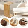Small C-Shaped Narrow Side Table, 24 x 27 Inches, Accent Table for Living Room, Square Portable Wooden Desk/Plant Stand, French Accent, Multifunctional view 4