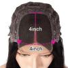 HYEFDWS Straight Human Hair Lace Front Wig, HD Transparent Lace, 14–40 in, Pre-Plucked Closure view 2
