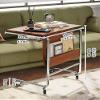 C-Shaped Bedside Table with Wheels view 2