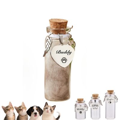 Pet Fur Memorial Glass, Customizable