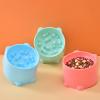 Elevated Cat Bowl with Slow Feeding (Green, 12.5x8.5cm) view 3