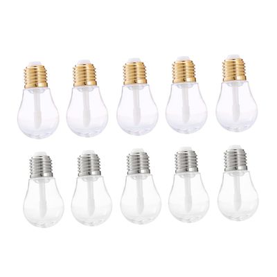 Refillable ABS Lip Gloss Tubes, Silver and Gold