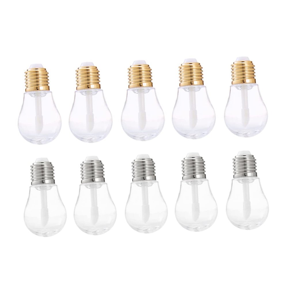 Refillable ABS Lip Gloss Tubes, Silver and Gold